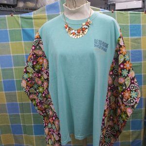 2225 Jeaniemade One Size Upcycled Loose Fitting Tee Shirt